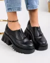 Pantofi Casual Dama Piele Naturala Negri PC837 3