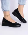 Pantofi Casual Negri Piele Naturala Cu Insertii Aurii AW175 2