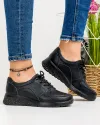 Pantofi Casual Negri Piele Naturala XH-2786 2