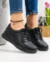 Pantofi Casual Negri Piele Naturala XH-2786 1