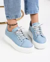 Pantofi Casual Piele Naturala Albastri IN504 3