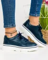 Pantofi Casual Piele Naturala Bleumarin AW349 2