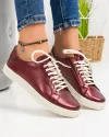 Pantofi Casual Piele Naturala Bordo VERO105 1
