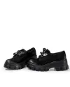 Pantofi Casual Piele Naturala Intoarsa Negri IN460 7