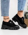 Pantofi Casual Piele Naturala Intoarsa Negri IN460 3