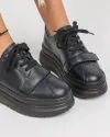 Pantofi Casual Piele Naturala Negri AW417 4