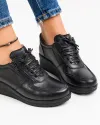 Pantofi Casual Piele Naturala Negri MIO150 3