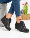Pantofi Casual Piele Naturala Negri MIO150 4