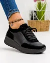 Pantofi Casual Piele Naturala si Piele Intoarsa Negri JY-6020 1