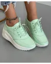 Pantofi Casual Piele Naturala Verde Deschis XH-2797 3