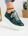 Pantofi Casual Piele Naturala Verde IN504 1
