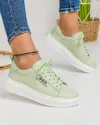 Pantofi Casual Piele Naturala Verzi AW395 4