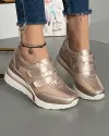 Pantofi Cu Barete Champagne Piele Naturala Cu Piele Intoarsa XH-2527 2