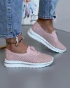 Pantofi Dama Casual Perforati Piele Naturala Roz XH-3011 3