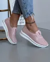 Pantofi Dama Casual Perforati Piele Naturala Roz XH-3011 4