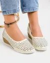 Pantofi Dama Piele Naturala Bej XH-3001 4