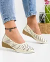 Pantofi Dama Piele Naturala Bej XH-3001 3