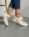 Pantofi Piele Naturala Adelle Albi 2