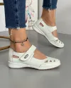Pantofi Piele Naturala Adelle Albi 3