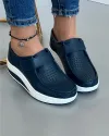 Pantofi Piele Naturala Bleumarin Cu Bareta Casual PL-2075 4