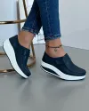 Pantofi Piele Naturala Bleumarin Cu Bareta Casual PL-2075 3