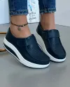 Pantofi Piele Naturala Bleumarin Cu Bareta Casual PL-2075 2