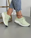 Pantofi Piele Naturala Buffy - Verde deschis 2