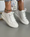 Pantofi Piele Naturala Carina Albi 1