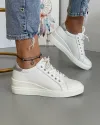 Pantofi Piele Naturala Carina Albi 3