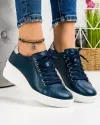 Pantofi Piele Naturala Carina Bleumarin 3