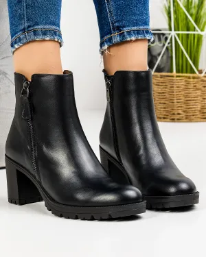 Incaltaminte Dama - Botine Dama Piele Naturala Dama Negre ATHENA32B