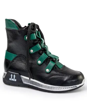 Ghete Imblanite Copii Negru Cu Verde PCC020
