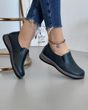 Pantofi Bleumarin Casual Din Piele Naturala AP-2115