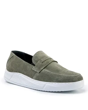 Incaltaminte Barbati - Pantofi Casual Barbati Piele Naturala Intoarsa Olive IN970V