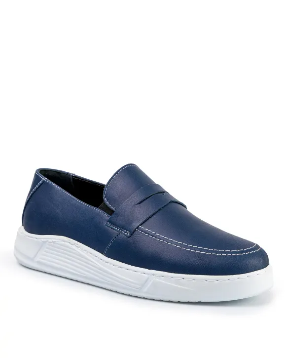 Pantofi Casual Barbati Piele Naturala Bleumarin IN970B