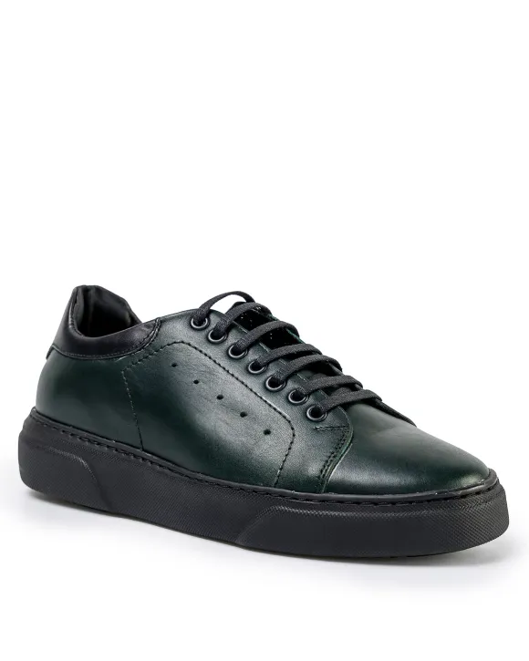 Pantofi Casual Barbati Piele Naturala Verzi IN755