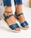 Sandale Dama Piele Naturala Bleumarin PV908 2