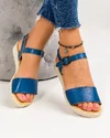 Sandale Dama Piele Naturala Bleumarin B908