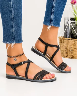 Sandale Dama Piele Naturala Negre 915