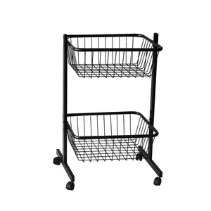 Stand promotional cu cosuri vopsite, 2 niveluri – 60×50 cm