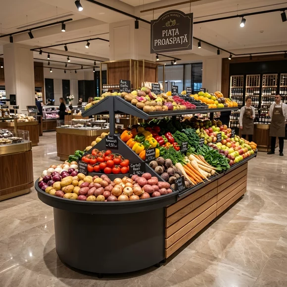 Insula centrala premium pentru fructe și legume (Gondola Dubla) picture - 2