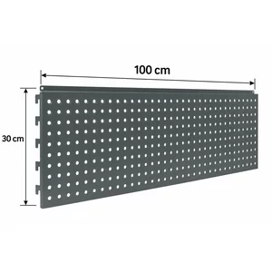 Panou spate metal perforat 100x30 cm, Gri antracit