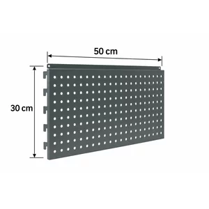 Panou spate metal perforat 50x30 cm, Gri antracit