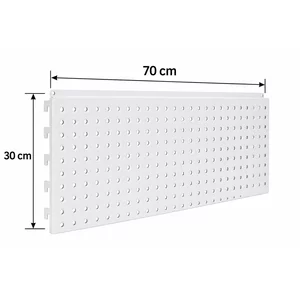 Panou spate metal perforat 70x30 cm, Alb