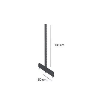 Picior metal raft antracit talpa T (135*50)