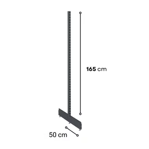 Picior metal raft antracit talpa T (165*50)