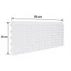 Panou spate metal perforat 70x30 cm, Alb picture - 1