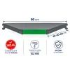 Poliță metalică pentru colț interior – 30 / 40 / 50 cm, Antracit picture - 1