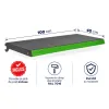 Poliță suplimentară 100×40 cm pentru rafturi metalice de magazin, Antracit picture - 1