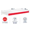 Poliță suplimentară 70×30 cm pentru rafturi metalice de magazin picture - 1